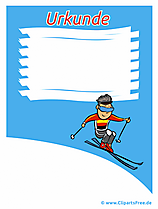 Urkunden Kinder Skifahren