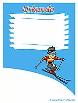 Urkunden Kinder Skifahren