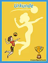 Volleyball Urkunden kostenlos