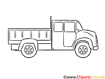 LKW Laubsägevorlage kostenlos zum Basteln