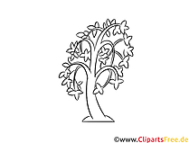 Baum Laubsäge-Vorlage