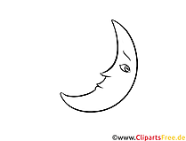 Mond Laubsägevorlage - Was kann man aus Holz basteln