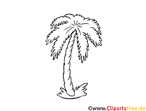 Palme Laubsägevorlage kostenlos zum Basteln