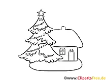 Dekupiersäge Vorlage zum Ausdrucken zu Weihnachten
