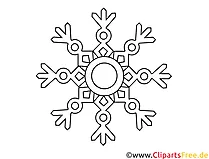 Laubsägevorlage kostenlos Schneeflocke
