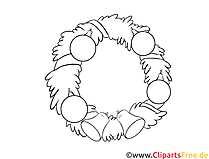 Laubsägevorlagen gratis zu Weihnachten, Weihnachtskranz