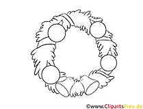 Laubsägevorlagen gratis zu Weihnachten, Weihnachtskranz