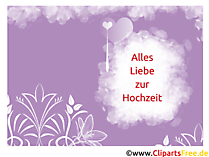 Alles Liebe zur Hochzeit Vorlage Karte