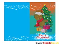 Kostenlose Layoutvorlagen für Weihnachtskarten in Querformat