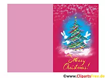 Vorlage Weihnachtskarte zum Basteln