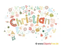 Christian Vorname Mann dekorative Buchstaben Design
