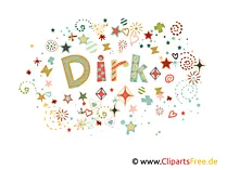 Dirk Name Illustration, Bild, Clipart