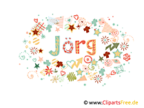 Jörg Jungennamen dekorativ Schriftzug, Deko, Design