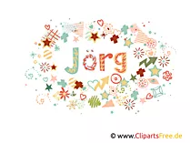 Jörg Jungennamen dekorativ Schriftzug, Deko, Design
