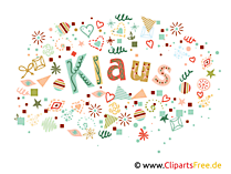 Klaus Vorname Mann dekorative Buchstaben Design