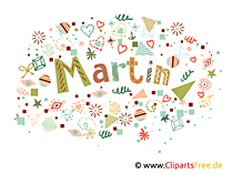 Martin Vorname Mann dekorative Buchstaben Design