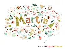 Martin Vorname Mann dekorative Buchstaben Design