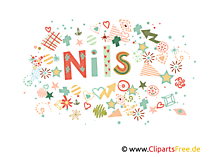Nils Vornamen für Jungen dekorative Buchstaben