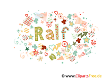 Ralf Männernamen dekorativ Schriftzug, Deko, Design