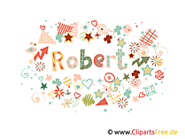 Robert Jungennamen dekorativ Schriftzug, Deko, Design