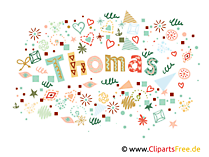 Thomas männliche Vornamen dekorativer Schrift