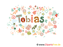 Tobias Männliche Vornamen in dekorativen Buchstaben