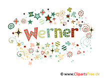 Werner Name Illustration, Bild, Clipart