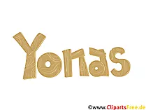 Yonas Name Illustration, Bild, Clipart