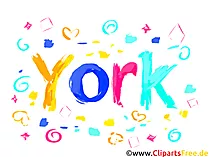 York Name Illustration, Bild, Clipart