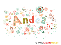 Andrea Mädchenname dekorative Buchstaben