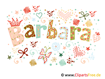 Barbara weiblicher Name, dekorative Buchstaben, Art Design