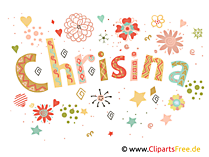 Christina Name Illustration, Bild, Clipart