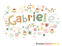 Gabriele weiblicher Name, dekorative Buchstaben, Art Design