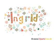 Ingrid Mädchenname dekorative Buchstaben