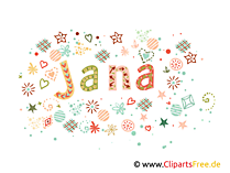 Jana Mädchenname dekorative Buchstaben