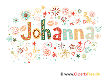 Johanna Vorname Frau dekorative Buchstaben Design