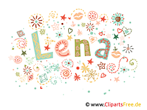 Lena Frauenname dekorative Buchstaben Design