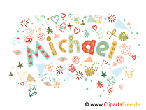 Michael Vorname Mann dekorative Buchstaben Design