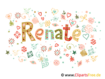 Renate Mädchen Name Design, dekorative Buchstaben Art