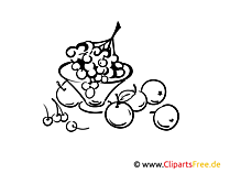 Wandtattoo Küche Esszimmer Äpfel und Weintrauben