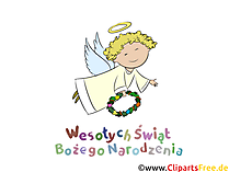 Anioł Wesołych Świąt I Szczęśliwego Nowego Roku Clipa Zdjęcia