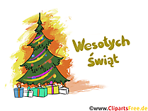 Merry Christmas Wesołych Świąt darmowa grafika