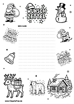 Kostenlose Wunschzettel-Vorlage