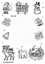 Kostenlose Wunschzettel-Vorlage