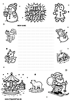 Kostenlose Wunschzettel-Vorlage zu Weihnachten