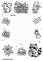 Kostenlose Wunschzettel-Vorlage zum Ausdrucken