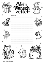 Kostenlose Wunschzettel-Vorlage zum Selbstgestalten