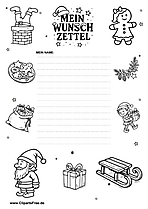 Kostenloser Wunschzettel mit Geschenkideen