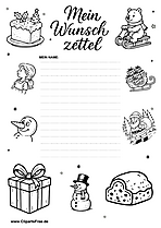 Kreativer Weihnachts-Wunschzettel PDF