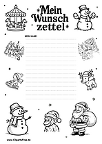 Mein Weihnachtswunsch PDF-Vorlage zum Drucken